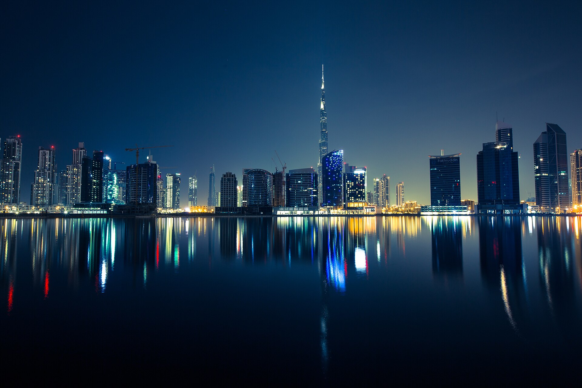 Downtown Dubai skyline with Burj Khalifa